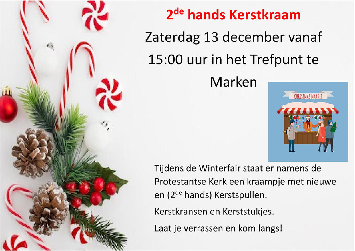 2de hands Kerstkraam op Winterfair in dorpshuis Het Trefpunt